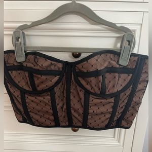 BARDOT MESH BUSTIER TOP IN SPOT